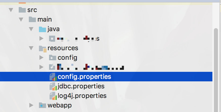 resource文件夹下添加config文件
